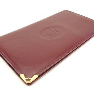 CARTIER Bill Compartment Bordeaux gold Women Authentic secondhand